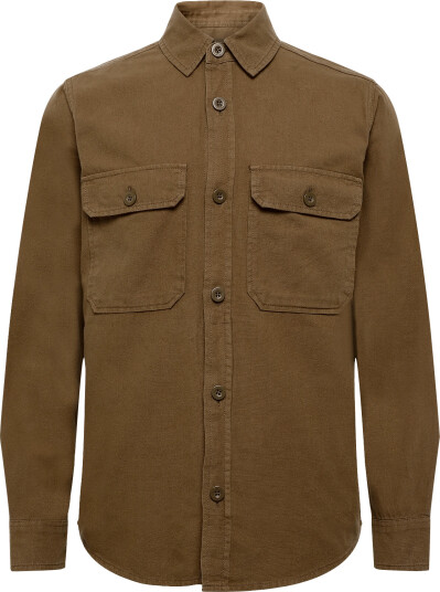 Mads Nørgaard Dyed Canvas Skyler Shirt Fav Brown S Mads Nørgaard Dyed Canvas Skyler Shirt Fav Brown S