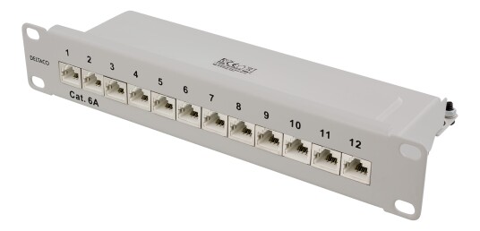 Deltaco Patchpanel Hvit Cat6a 1u Deltaco Patchpanel Hvit Cat6a 1u