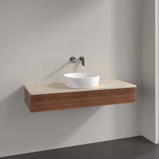 Villeroy & Boch Antao Servantskap med 1 skuff 120x50x19 cm m/lys Valnøtt/Crème