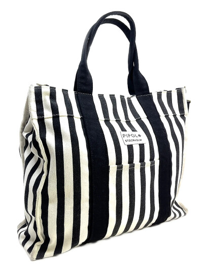 Pipol"s Bazaar Rive Canvas Tote Small Bw Black ONE SIZE