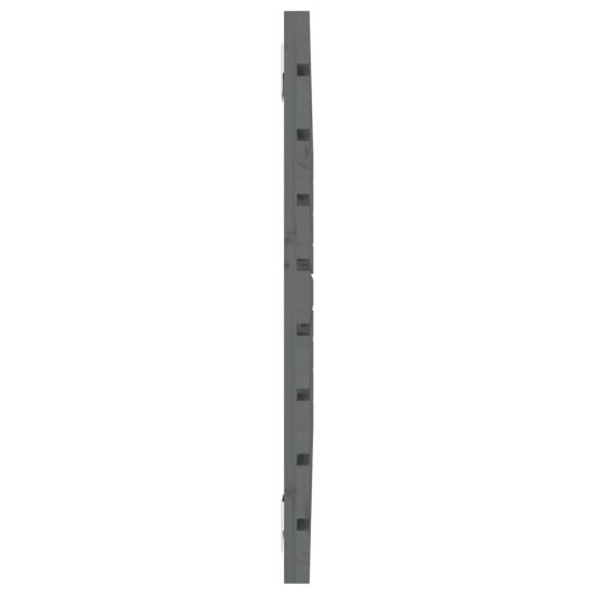 vidaXL Veggmontert sengegavl grå 96x3x63 cm heltre furu