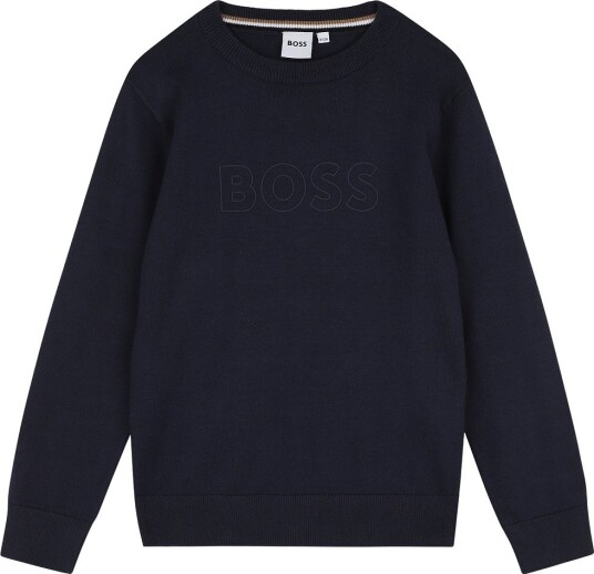 BOSS Genser Strikk Navy BOSS 8 år (128) Genser Marineblå