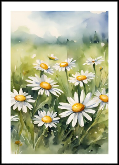 Blooming Daisy Field Plakat / 40x50