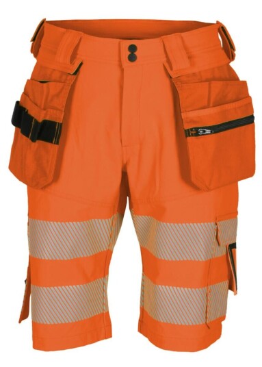BS Lillehammer Arbeidsshorts, kl.1 Unisex, Str. C68, Oransje/Sort, HiVis BS Lillehammer Arbeidsshorts, kl.1 Unisex, Str. C68, Oransje/Sort, HiVis
