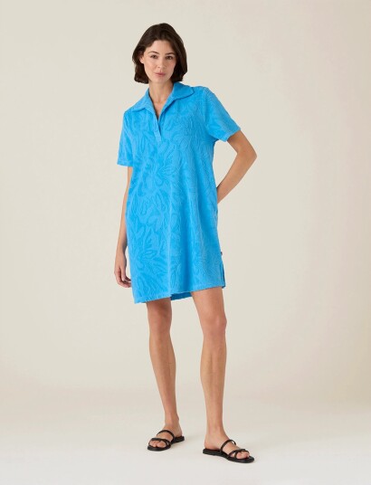 Lexington Clothing Organic Cotton Terry Polo Dress Blue XS Lexington Clothing Organic Cotton Terry Polo Dress Blue XS