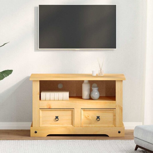 TV benk meksikansk Corona stil furu 91x43x56 cm TV benk meksikansk Corona stil furu 91x43x56 cm
