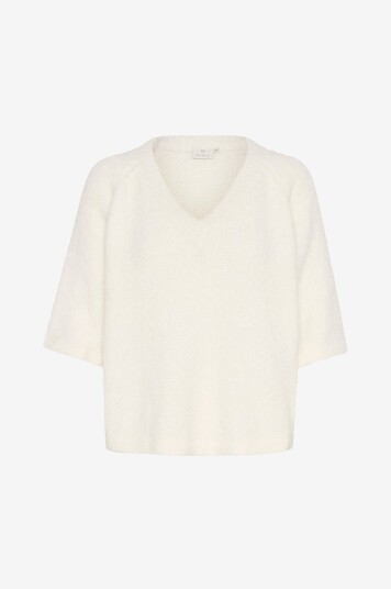KAFFE - Pullover kaEmilie V-neck Pullover - Hvit