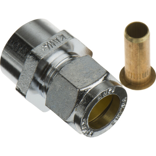 FIX-PRO UNION 12MM X 3/8" TIL PEX-RØR FORKROMMET