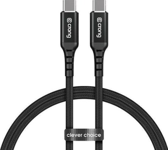 Crong Armor Link - 60 W Usb-C Til Usb-C Flettet Kabel 150 Cm (Svart)
