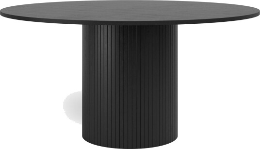 Kopparbo Rundt Spisebord 150 cm - Svart Tre / Ribbet Kopparbo Rundt Spisebord 150 cm - Svart Tre / Ribbet