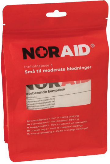 Noraid Innholdspose 3 små til moderate blødninger 1 stk.