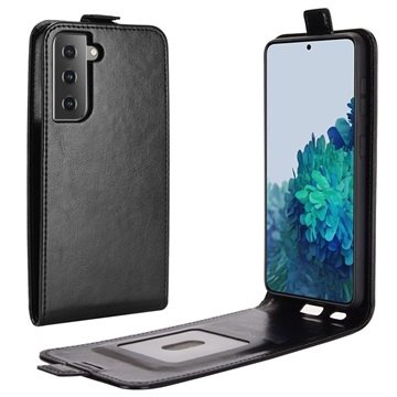 Samsung Galaxy S21 5G Vertikalt Flip-deksel med Kortluke Svart