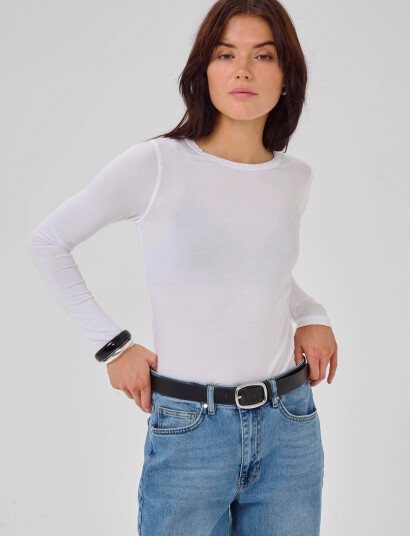My Essential Wardrobe 18 The Modal Blouse - White - S