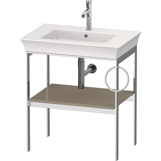 Duravit White Tulip Metallkonsoll 68,4x45x76 cm Stengrå Høyglans/Krom
