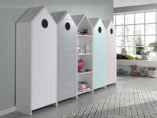 Bustorp Garderobe 5-pakning - Hvit/grå/rosa/mintgrønn