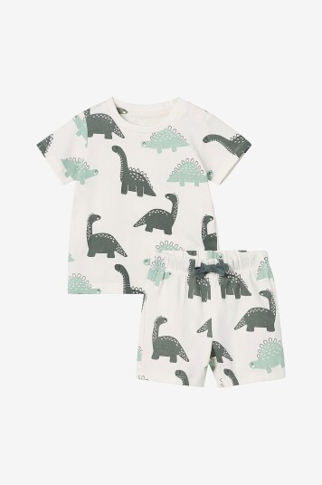 Ellos Collection T skjorte + shorts Hvit Ellos Collection T skjorte + shorts Hvit