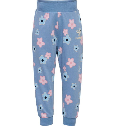 Hummel Joggebukse   hmlRinna   falmet Denim m. Blomster   Hummel   62   Joggebukse   Blå