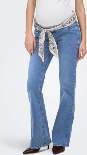ONLY Maternity Jeans Blush Flared Light Blue Denim