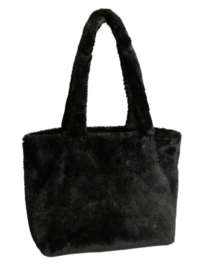 Pieces Pcjanice Fur Shopper - Black - ONE SIZE Pieces Pcjanice Fur Shopper - Black - ONE SIZE