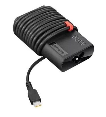 Lenovo - Strømadapter - Smal - Ac 100-240 V - 65 Watt - Svart - For Ideapad Slim 7 15Itl05  7 Pro 14  Thinkbook 14 G3 Itl  15 G3 Itl  Yoga Slim 9 14