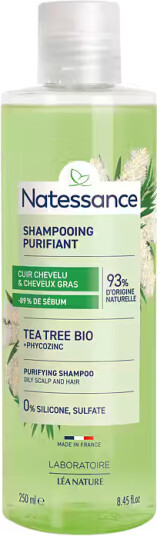 Natessance Purifying Shampoo Tea tree & Phycozinc 250 ml Natessance Purifying Shampoo Tea tree & Phycozinc 250 ml