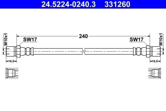 Bremseslange ATE 24.5224 0240.3
