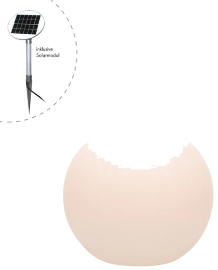 8 Seasons Shining Globe 30 LED Solcellelampe Ø30cm Hvit