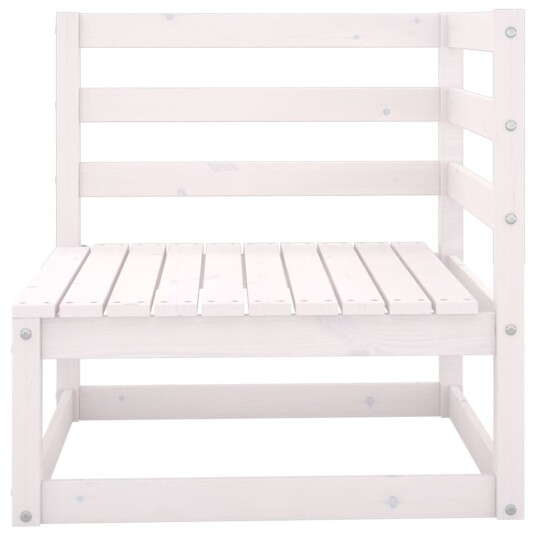 vidaXL 2-seters hagesofa hvit heltre furu