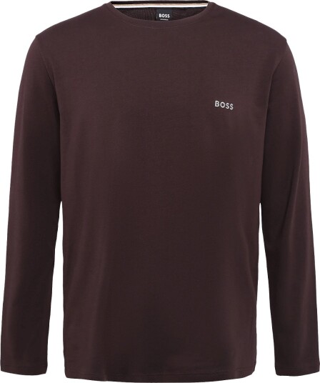 BOSS Mix&Match Ls Shirt R DARK BROWN XXL