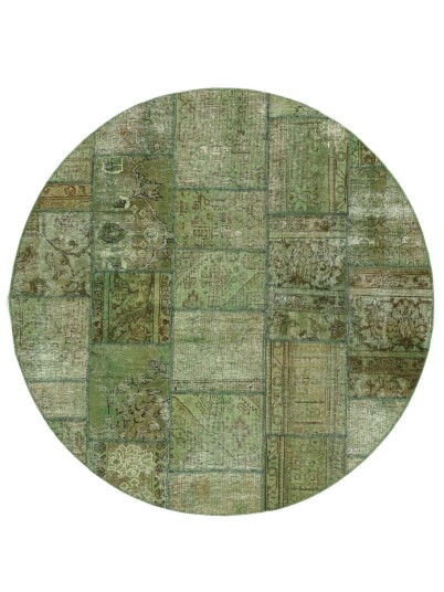 Håndknyttet. Opphav: Persia / Iran Patchwork Teppe Ø 200