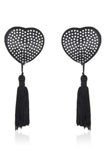 TOYZ4LOVERS Heart Shine Nipples Tassels Black