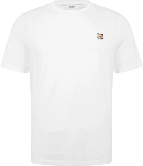 Maison Kitsune Fox Head Patch Regular Tee Shirt WHITE S