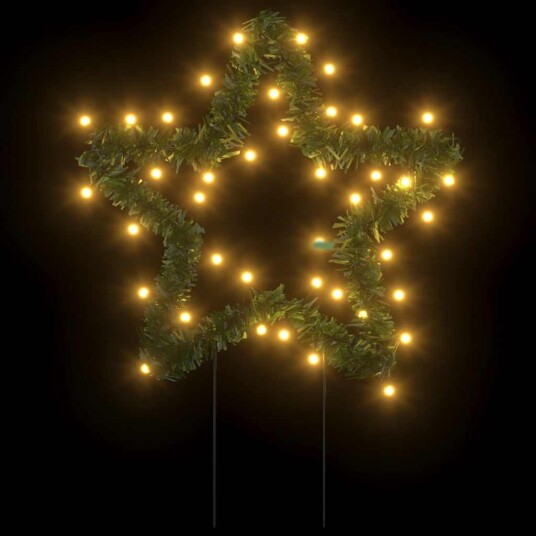 vidaXL Julelysdekorasjon med pigger 3 stjerner 50 LED 29 cm vidaXL Julelysdekorasjon med pigger 3 stjerner 50 LED 29 cm