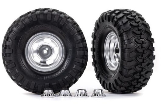 Traxxas 8159 Tires & Wheels 2.2 Canyon Trail / Satin Chrome w/ C Traxxas 8159 Tires & Wheels 2.2 Canyon Trail / Satin Chrome w/ C