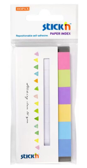 Indexfliker i papp 50x20 mm 6 farger Candy Stick´n Indexfliker i papp 50x20 mm 6 farger Candy Stick´n