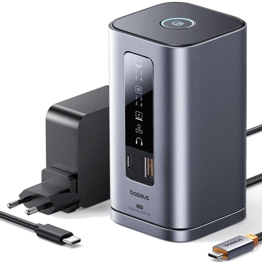 Baseus Spacemate RD1 11-i-1 USB-C dokkingstasjon ??? 2xHDMI 4K@60Hz, 2xDisplayPort, 100W