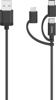 Hama 00200617 0,75 M Usb A Usb C/Micro Usb A/Lightning Usb 2.0 0,48 Gbit/S Svart