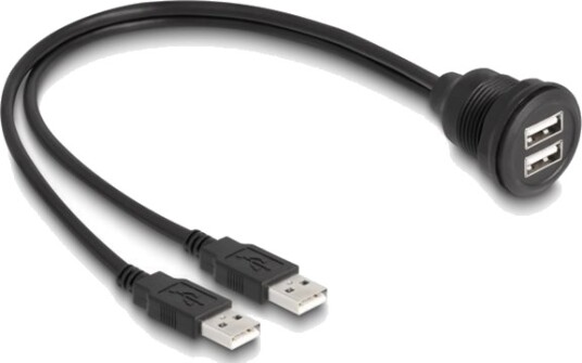 Delock Usb-Forlengelseskabel Usb Hunn Til Usb Hunn 1 M Svart