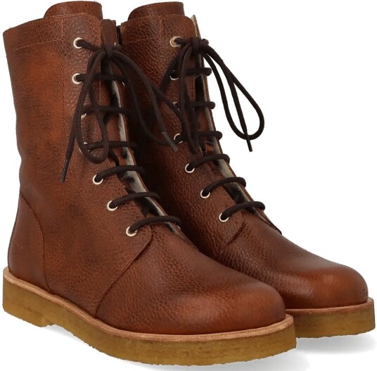 ANGULUS Boots Flat With Laces 2509 COGNAC 35