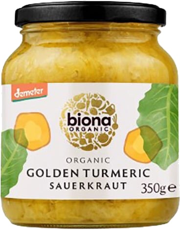 Biona Surkål Med Gurkemeje Øko Demeter - 350 g Biona Surkål Med Gurkemeje Øko Demeter - 350 g