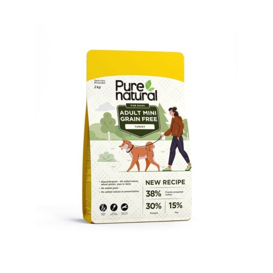 Purenatural Dog Grain Free Adult Mini Turkey 2 kg 