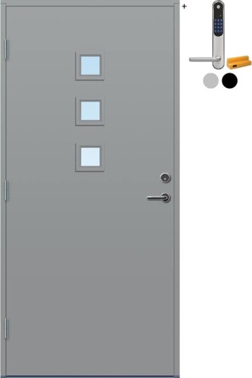 Ytterdør Bygg1 Alta med Yale Doorman Classic Home