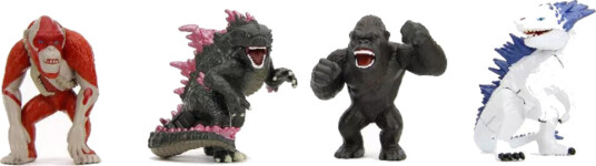 2.5" Godzilla x Kong Godzilla 4 Pack Godzilla Shimo Kong Skar King