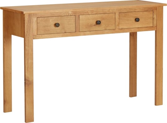 vidaXL Sminkebord 110x40x75 cm heltre eik