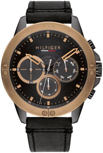 Tommy Hilfiger Herreklokke 1791893 Harley Sort/Lær Ø46 mm Tommy Hilfiger Herreklokke 1791893 Harley Sort/Lær Ø46 mm