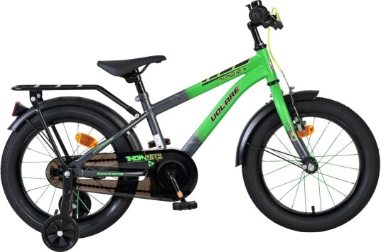 Volare Thombike Barnesykkel 16" Med Avtakbare Støttehjul Grønn/Grå Volare Thombike Barnesykkel 16" Med Avtakbare Støttehjul Grønn/Grå