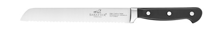 Pluton Brødkniv stål/svart, l: