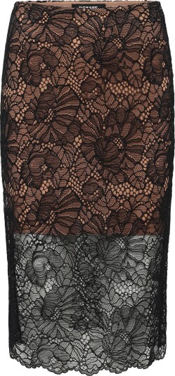 ROTATE Lace Midi Pencil Skirt   Black   42