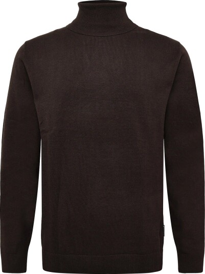 Tom Tailor Basic Turtle Neck Knit DARK CHOCOLATE BROWN MELANGE XXL Tom Tailor Basic Turtle Neck Knit DARK CHOCOLATE BROWN MELANGE XXL