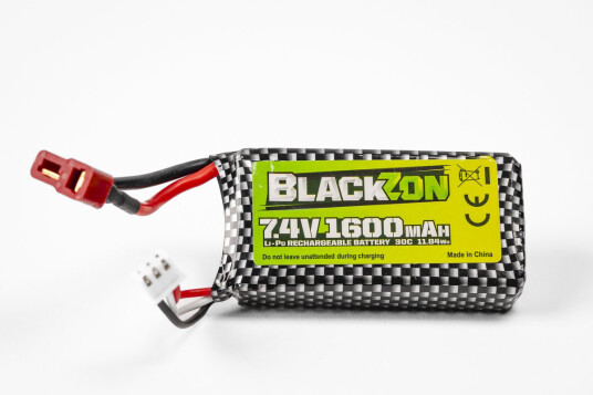 BlackZon LiPo Batteripakke Reservedel til RC-bil 7.4V 1600mAh T-Plug